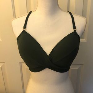 Robin Piccone Deep Forest Medium bikini top with lining and underwire